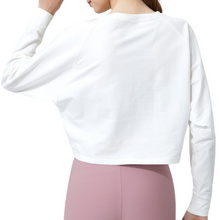 Load image into Gallery viewer, White Long-Sleeve Crop