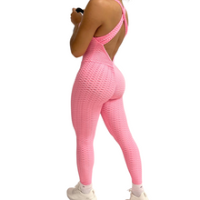 Load image into Gallery viewer, Pink Scrunch Butt Jumpsuit