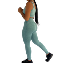 Load image into Gallery viewer, Green One Shoulder Two Piece Set