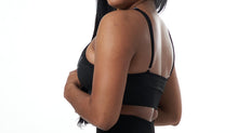 Load image into Gallery viewer, Black Seamless Sports Bra