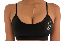 Load image into Gallery viewer, Black Seamless Sports Bra