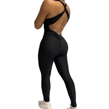 Load image into Gallery viewer, Black Scrunch Butt Jumpsuit