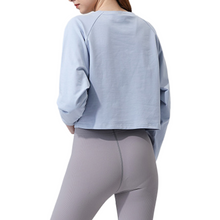 Load image into Gallery viewer, Blue Long-Sleeve Crop
