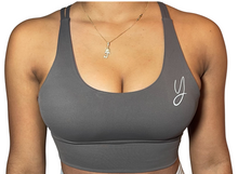 Load image into Gallery viewer, Gray Reveal Sports Bra
