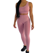 Load image into Gallery viewer, Mauve One Shoulder Two Piece Set
