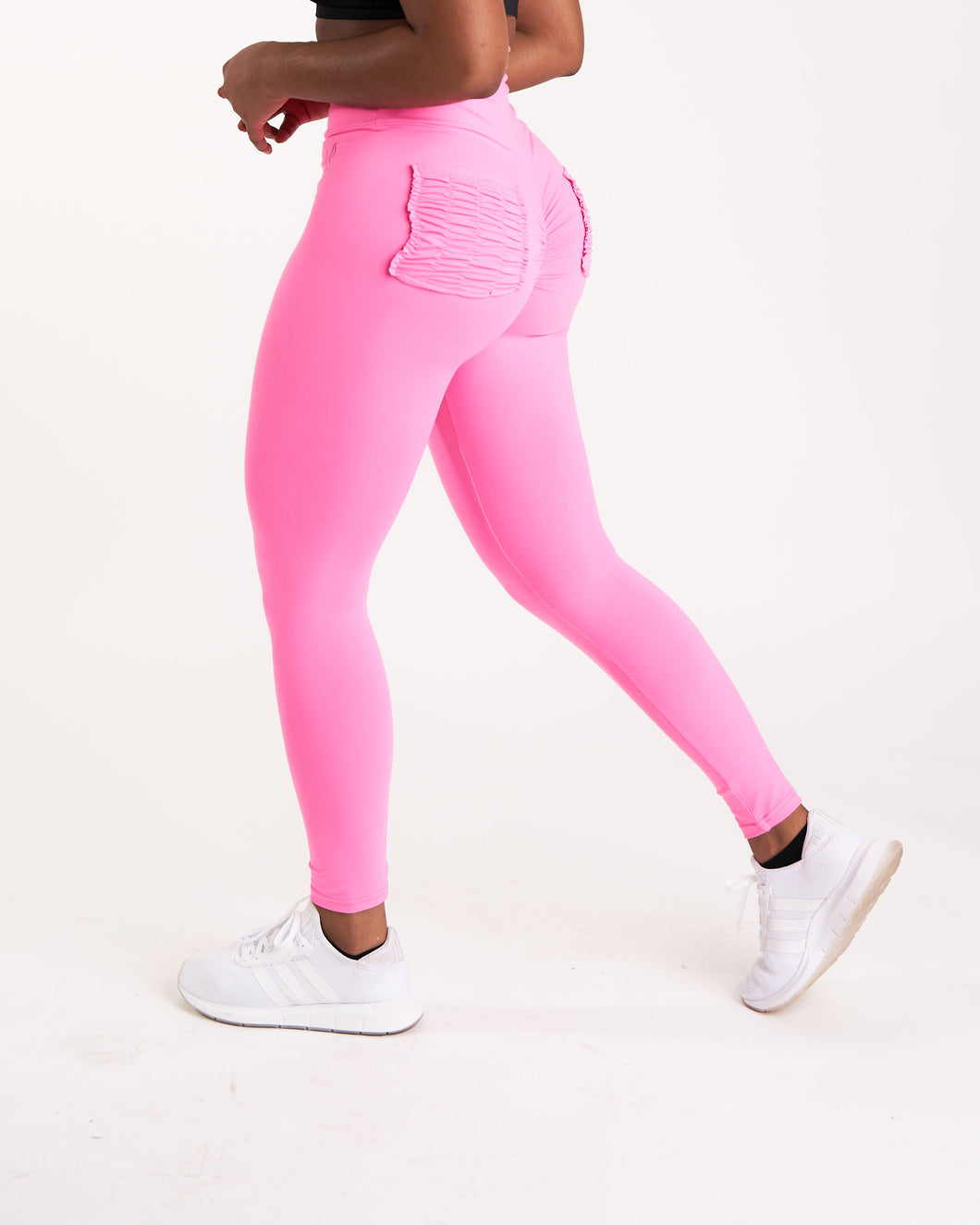 Pink Scrunched Pocket Leggings