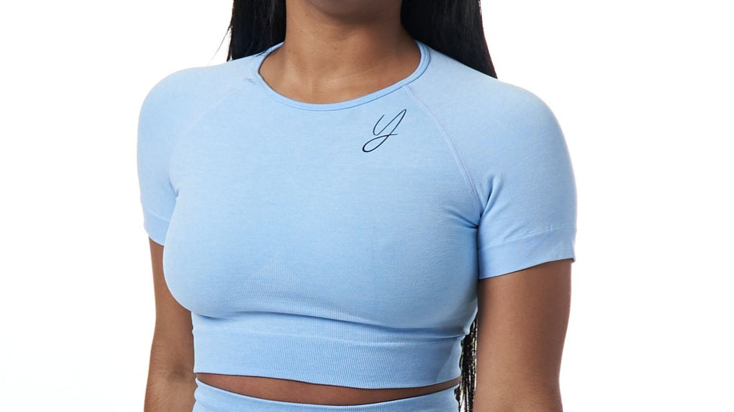 Sky Blue Seamless Top