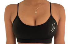 Load image into Gallery viewer, Black Seamless Sports Bra
