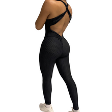 Load image into Gallery viewer, Black Scrunch Butt Jumpsuit
