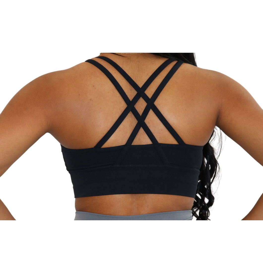Black Reveal Sports Bra