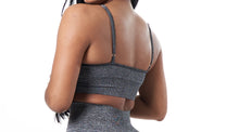 Load image into Gallery viewer, Shadow Gray Seamless Sports Bra
