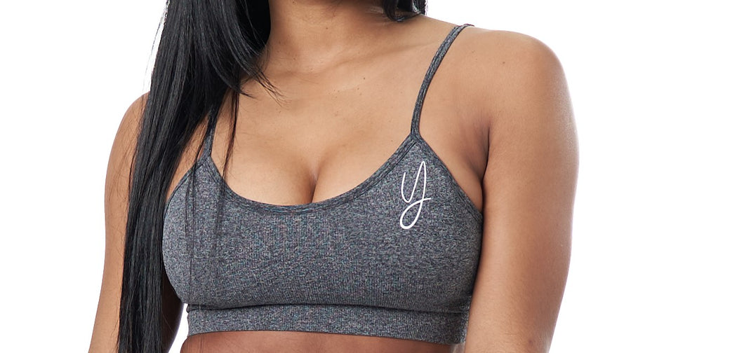 Shadow Gray Seamless Sports Bra